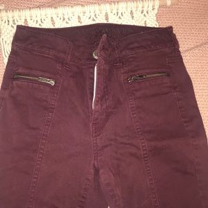 American Eagle burgundy pants